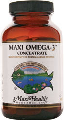 Maxi Health Kosher Maxi Omega-3 Concentrate Fish Oil EPA/DHA 90 MaxiGels